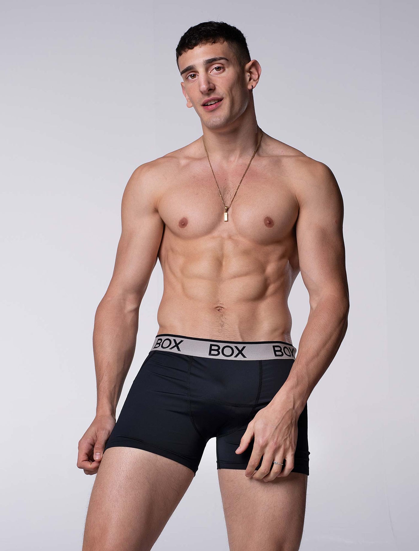 Mens Sports Boxers - Black Intensity