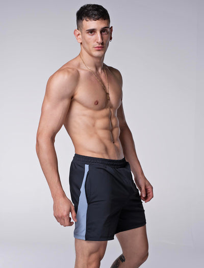 Mesh Panel Sports Shorts - Vesuvius