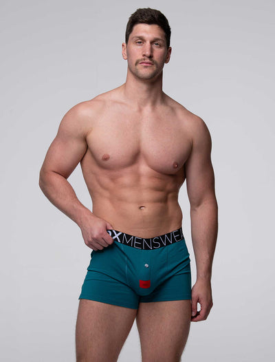 Button-up Boxers - Tease Me Teal