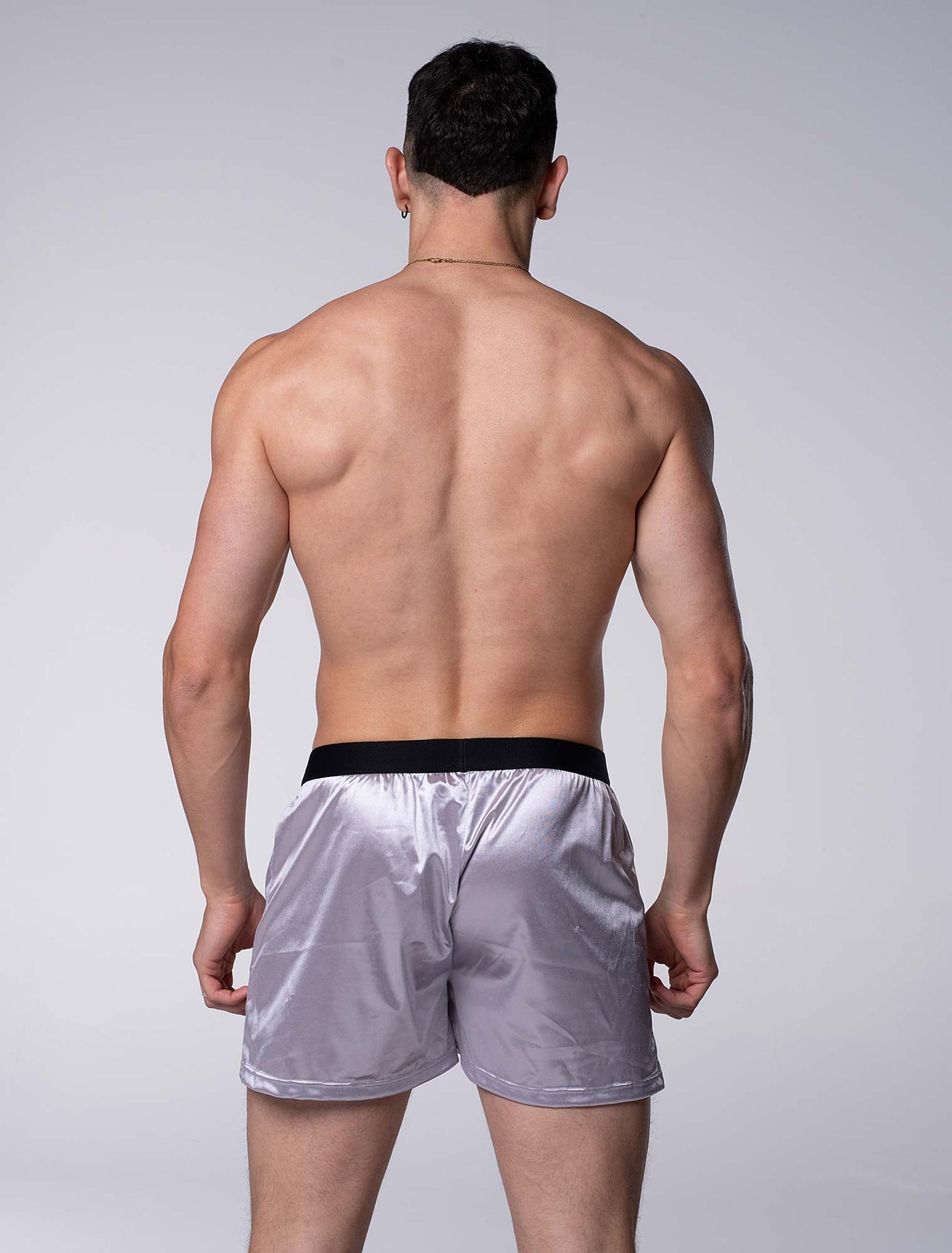 Silk Decline Boxer Shorts - Splendid Grey