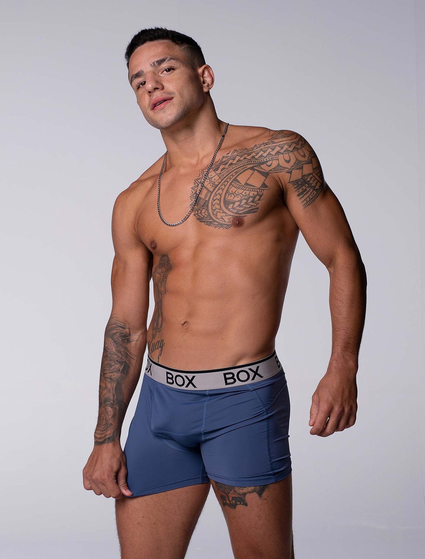 Mens Sports Boxers - Velocity Blue