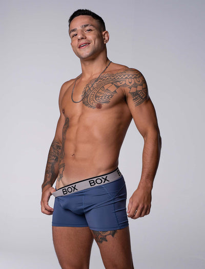 Mens Sports Boxers - Velocity Blue