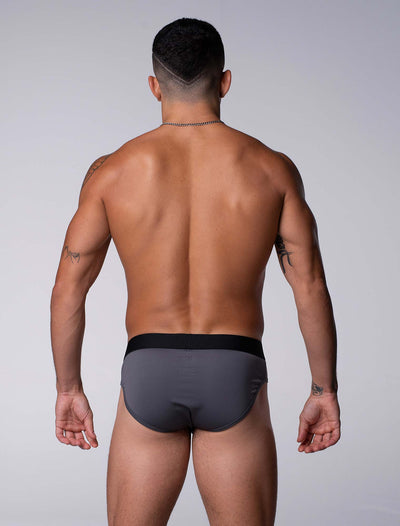 Motion Mesh Briefs - Grey