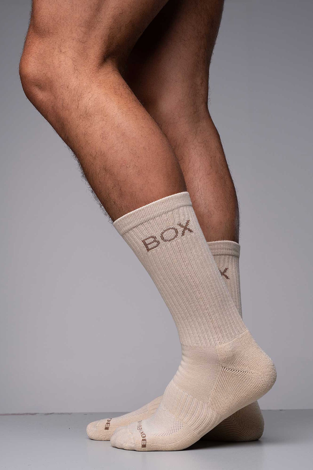 Essentials Rib Crew Socks - Cream - boxmenswear - {{variant_title}}