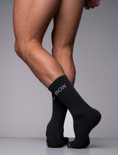 Essentials Rib Crew Socks - Black