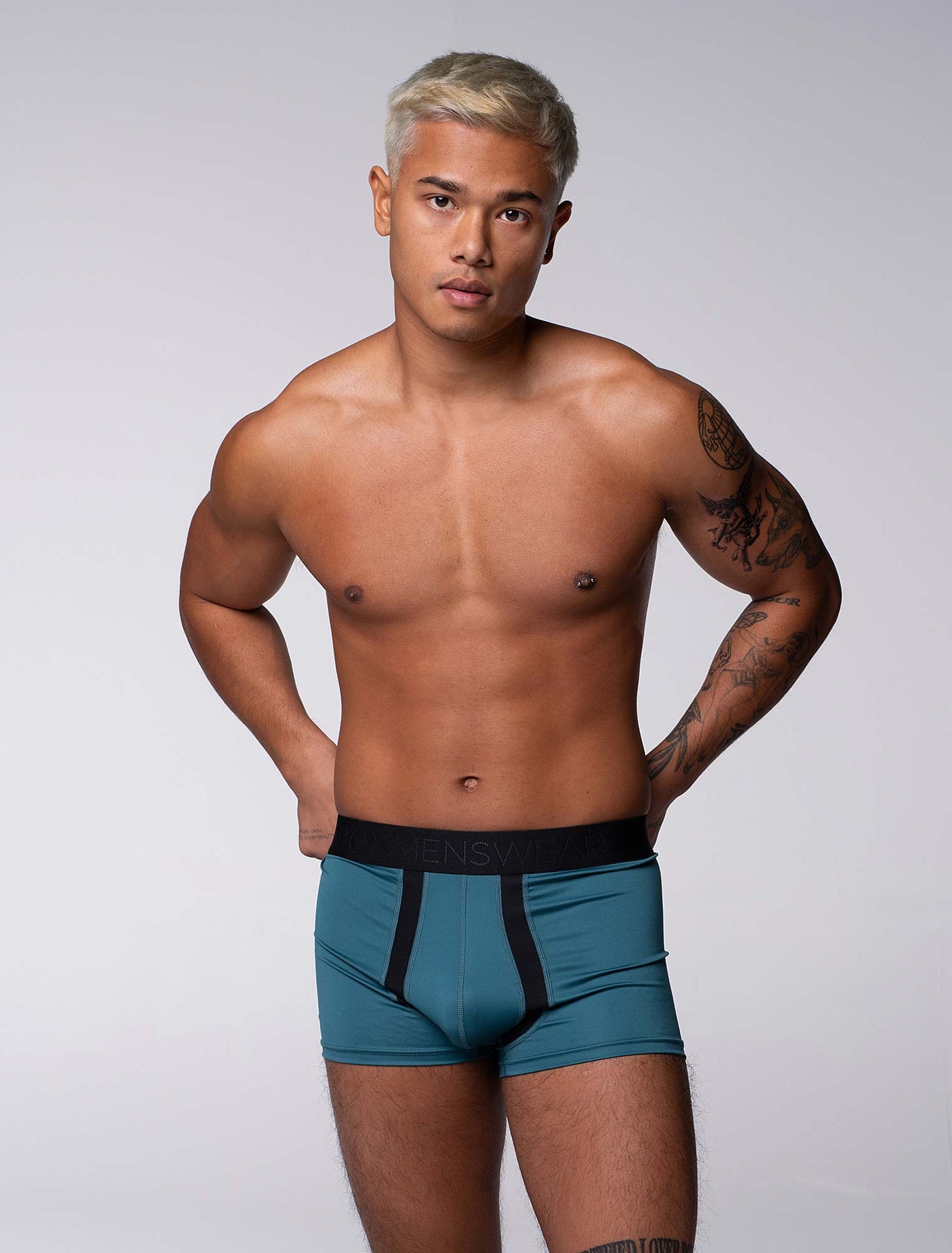 Motion Mesh Boxers - Aqua