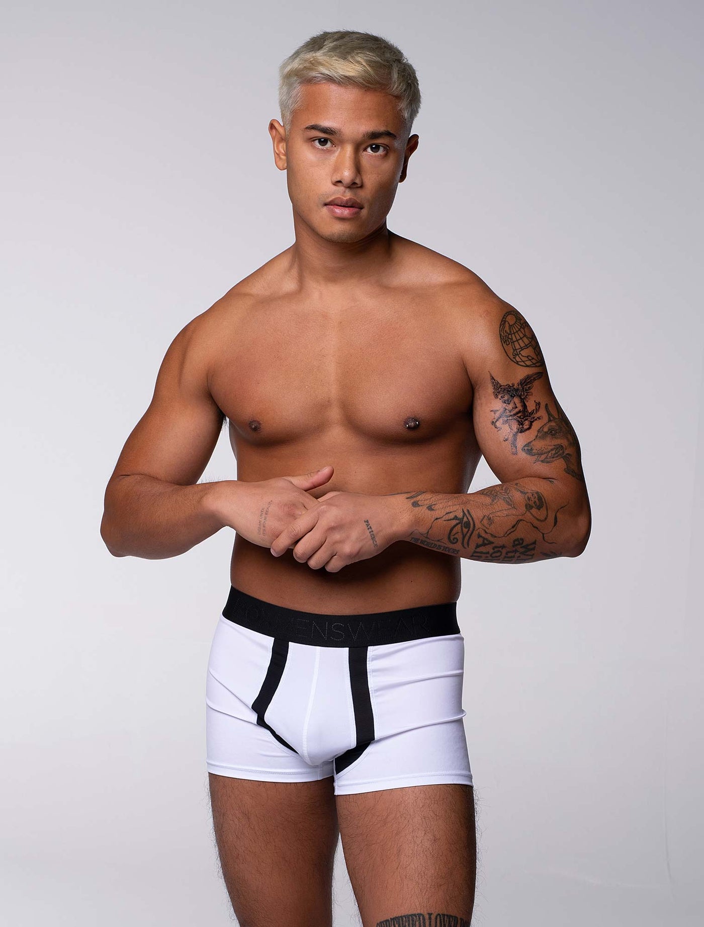 Motion Mesh Boxers - White