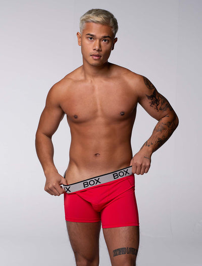 Mens Sports Boxers - Red Ignition