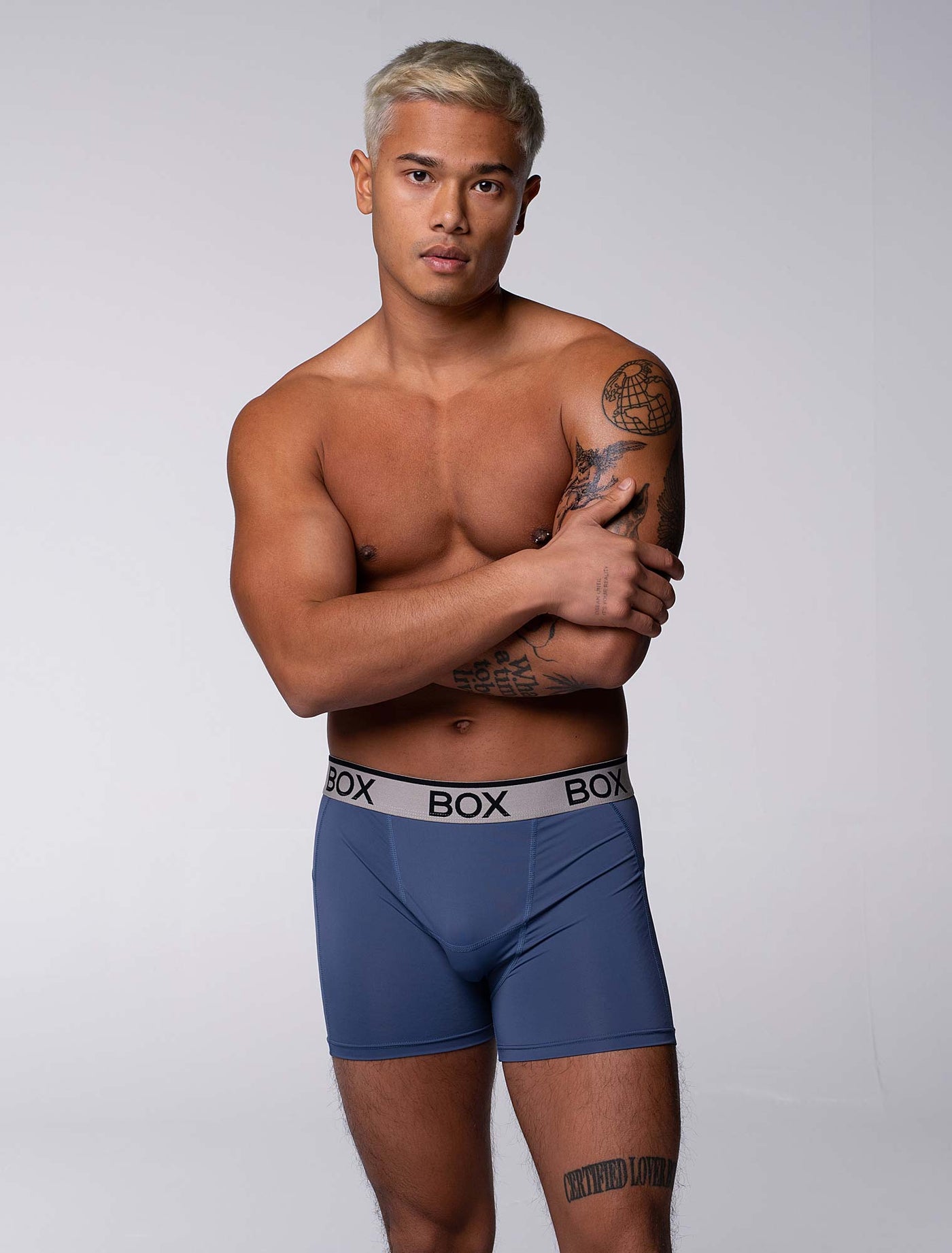 Mens Sports Boxers - Velocity Blue