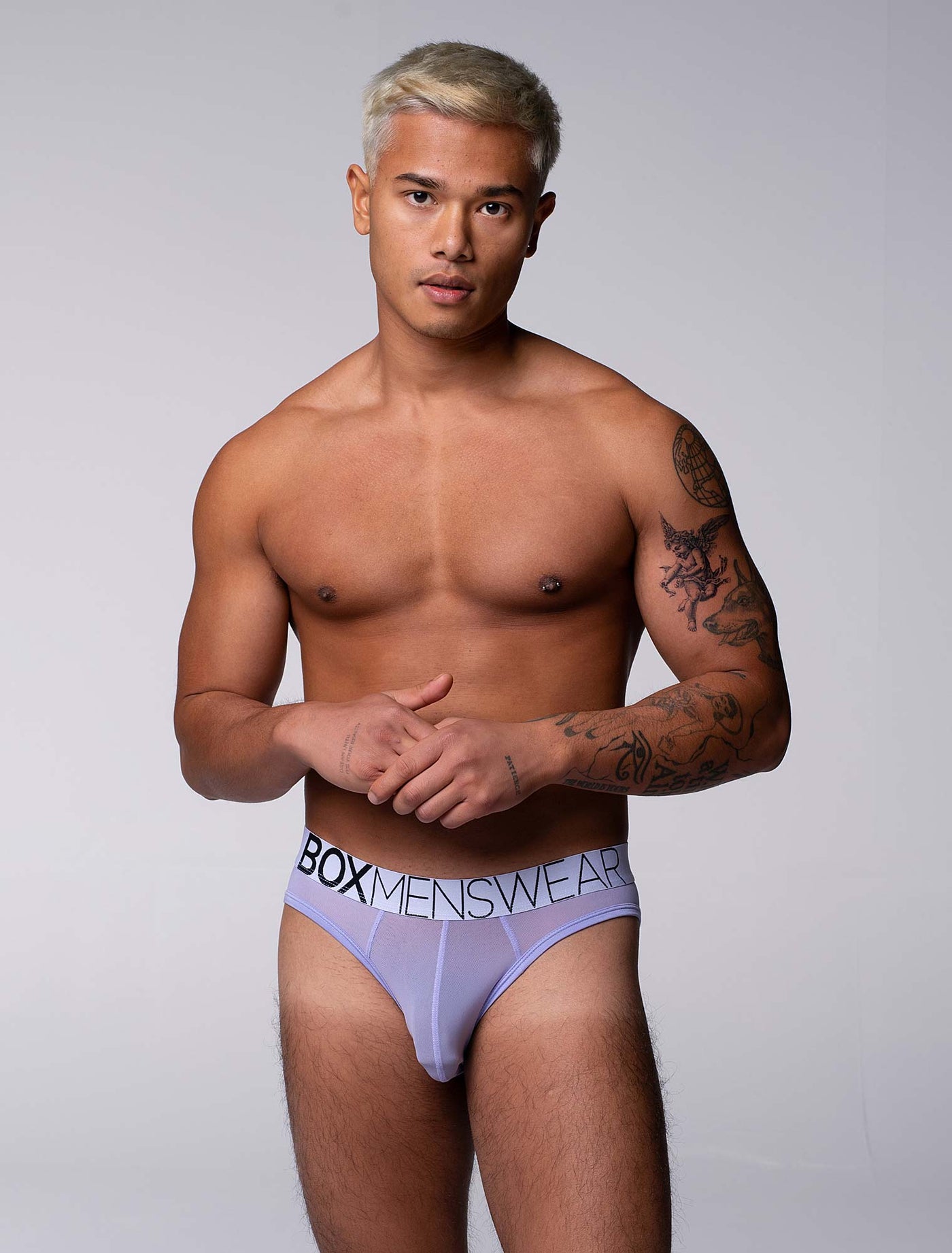 All Over Mesh Briefs - Soft Lavender