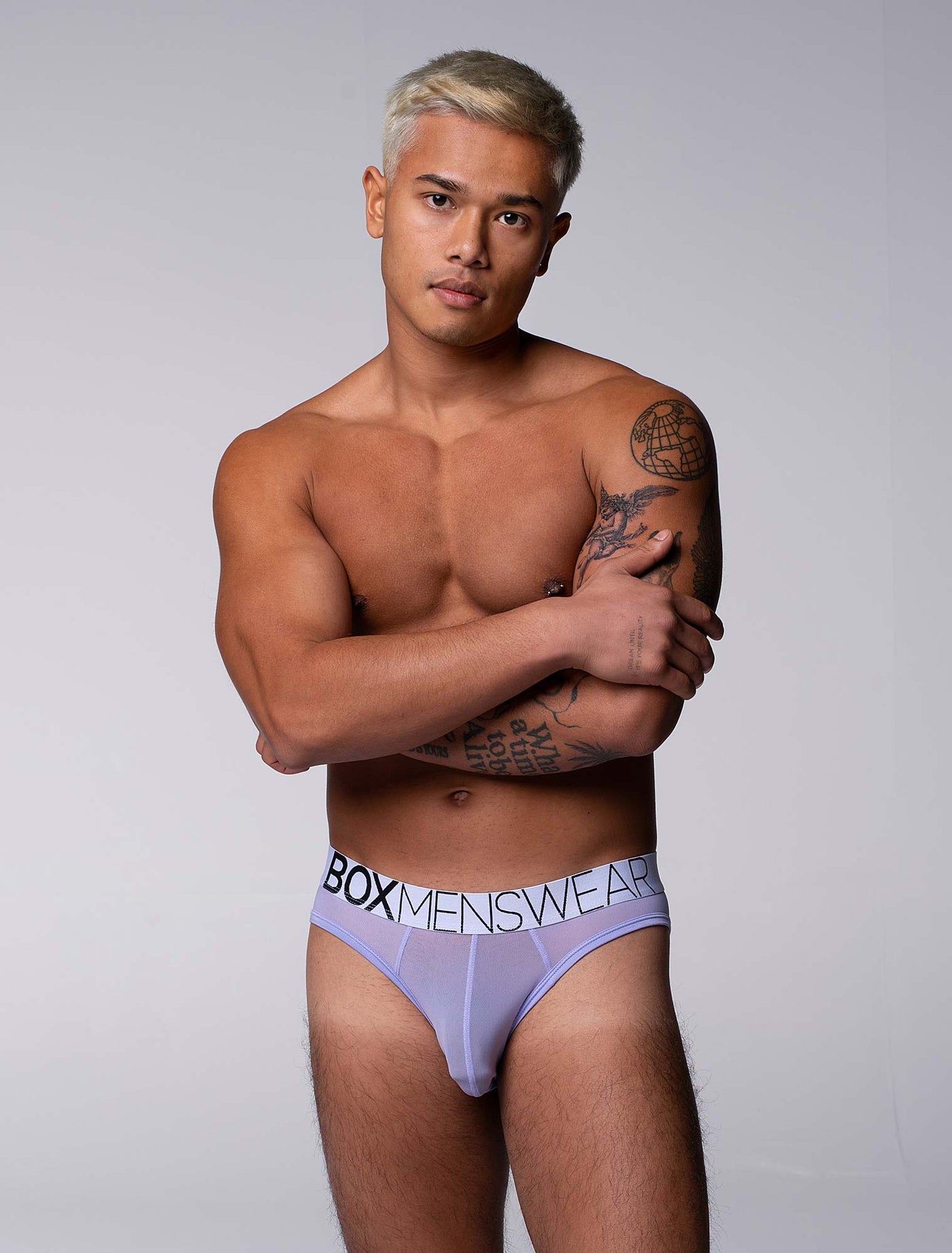 All Over Mesh Briefs - Soft Lavender