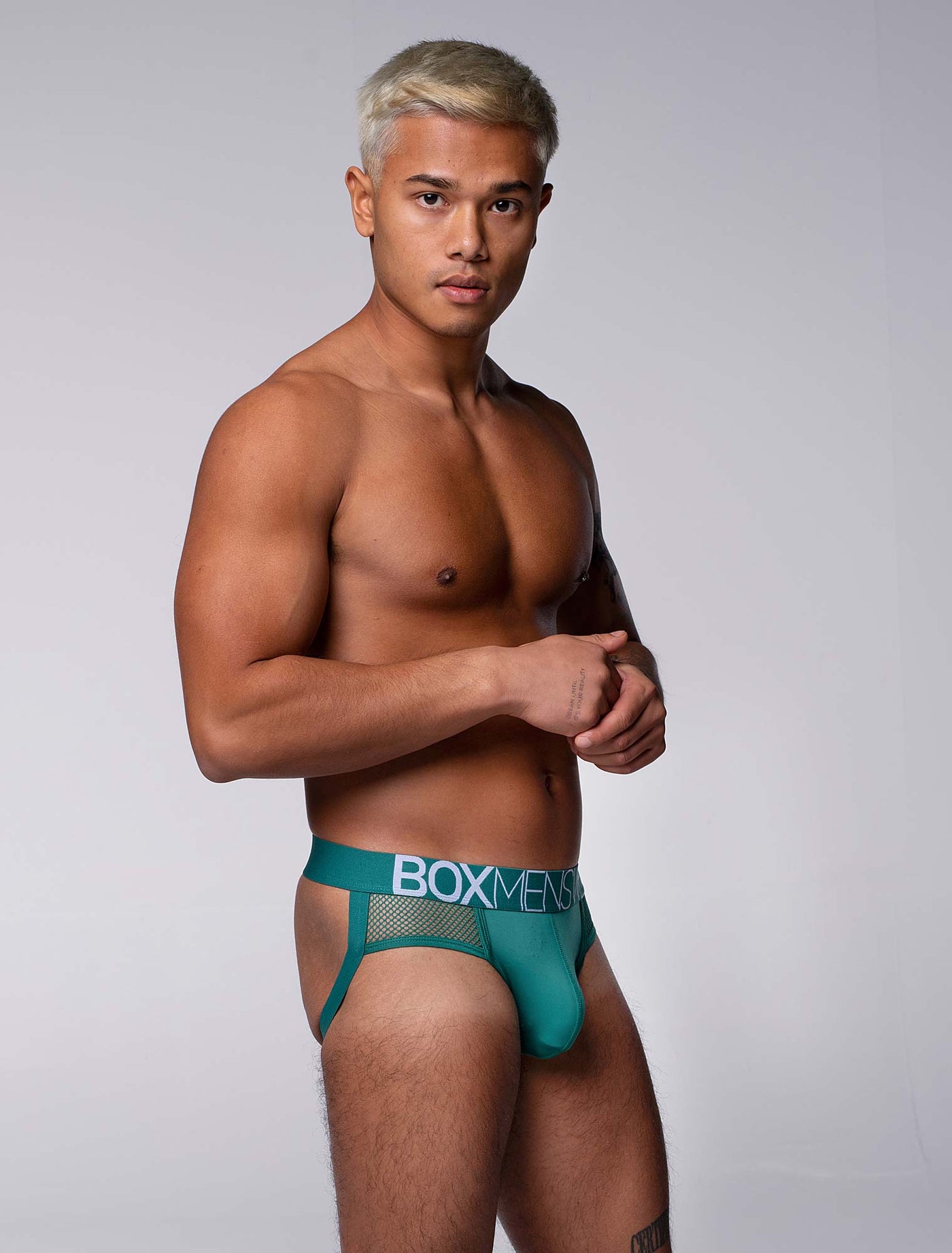 Totally Transparent Varsity Mesh Jockstrap - Evergreen