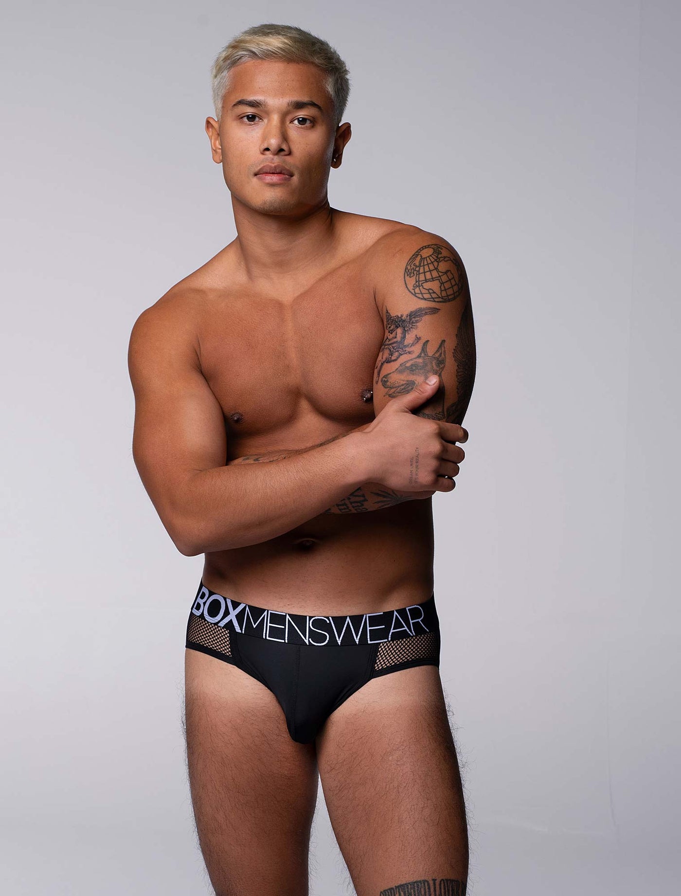 Totally Transparent Varsity Mesh Jockstrap - Direct Black