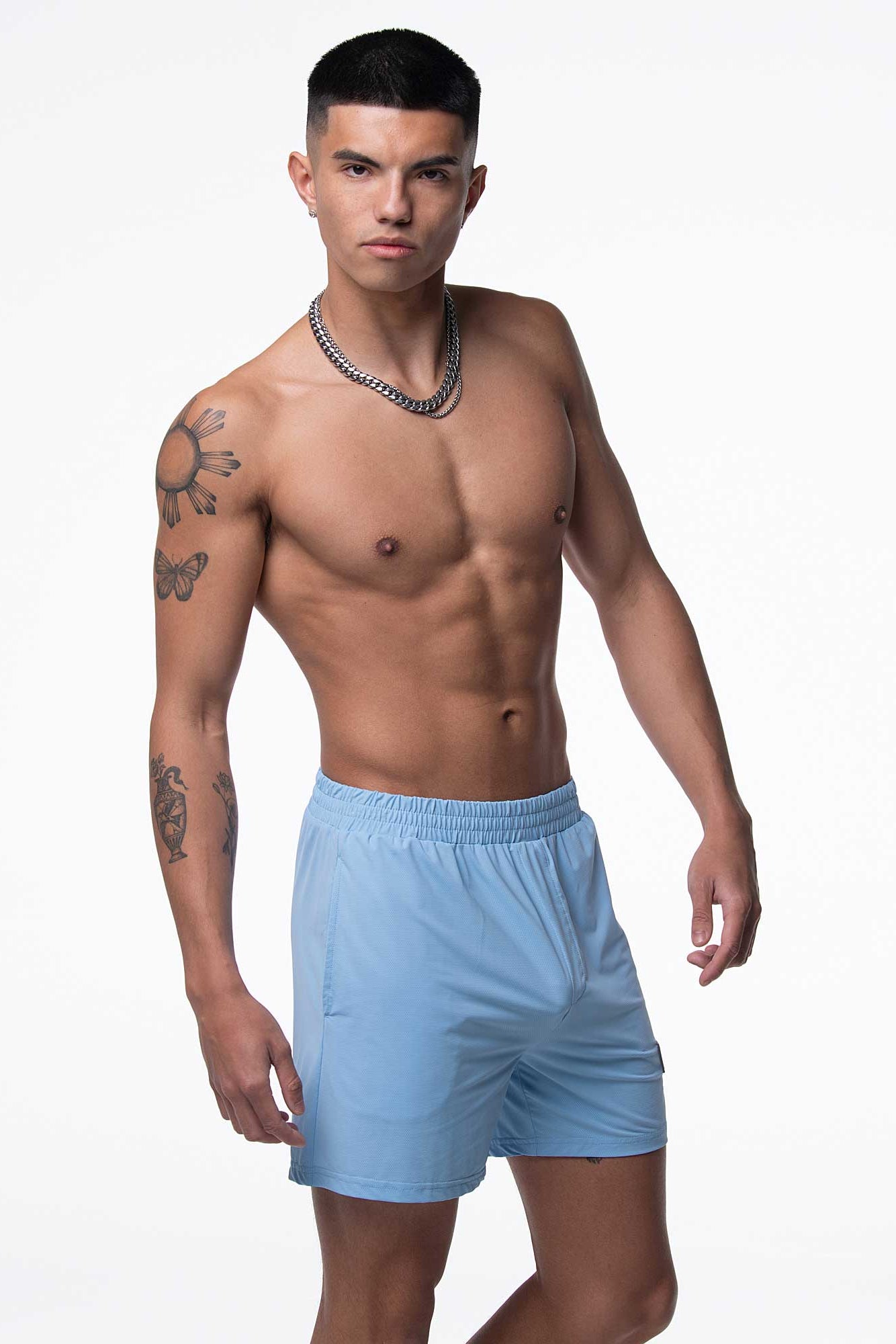 Mesh Football Shorts - Back 4 Blue - boxmenswear - {{variant_title}}