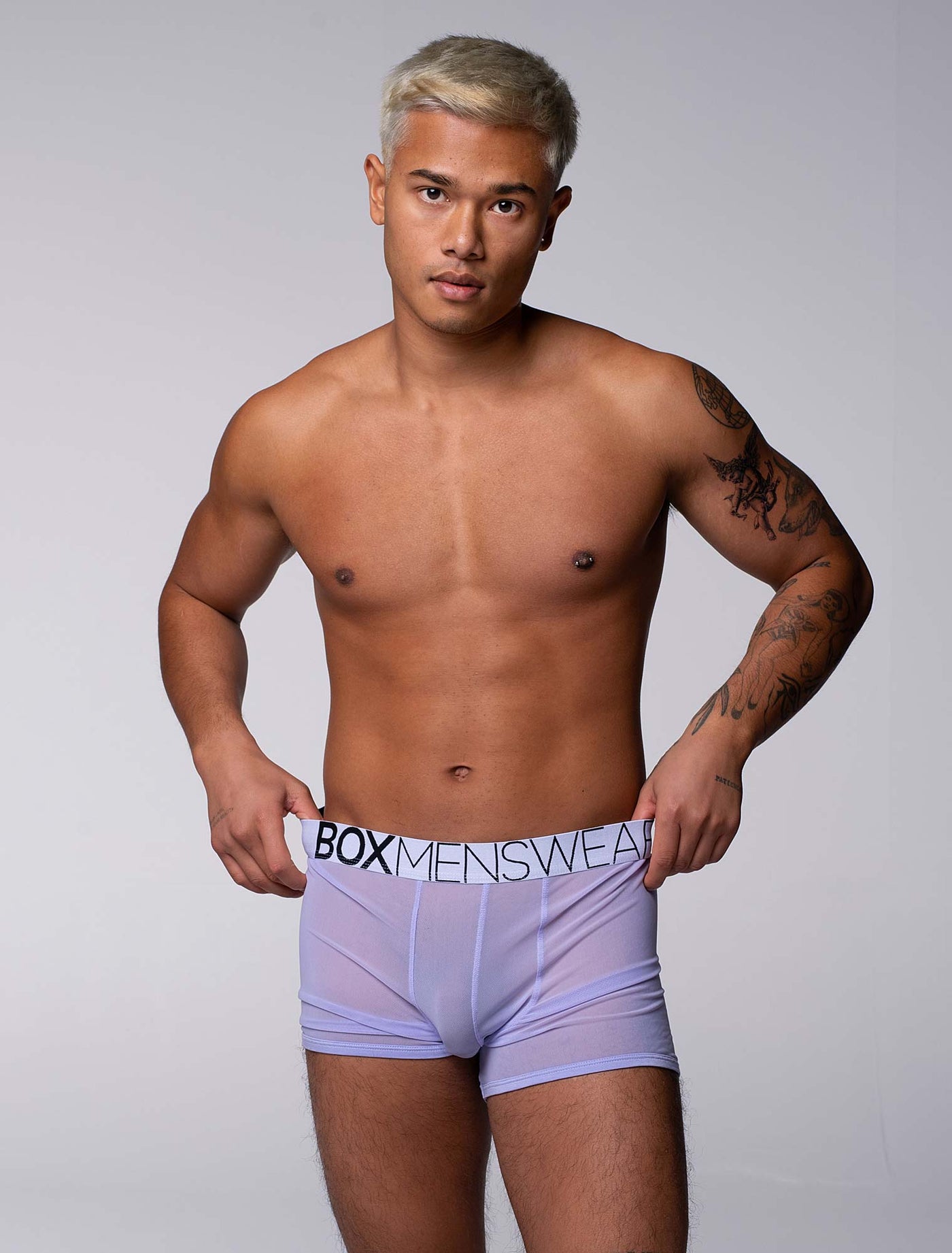 All Over Mesh Boxers - Soft Lavender