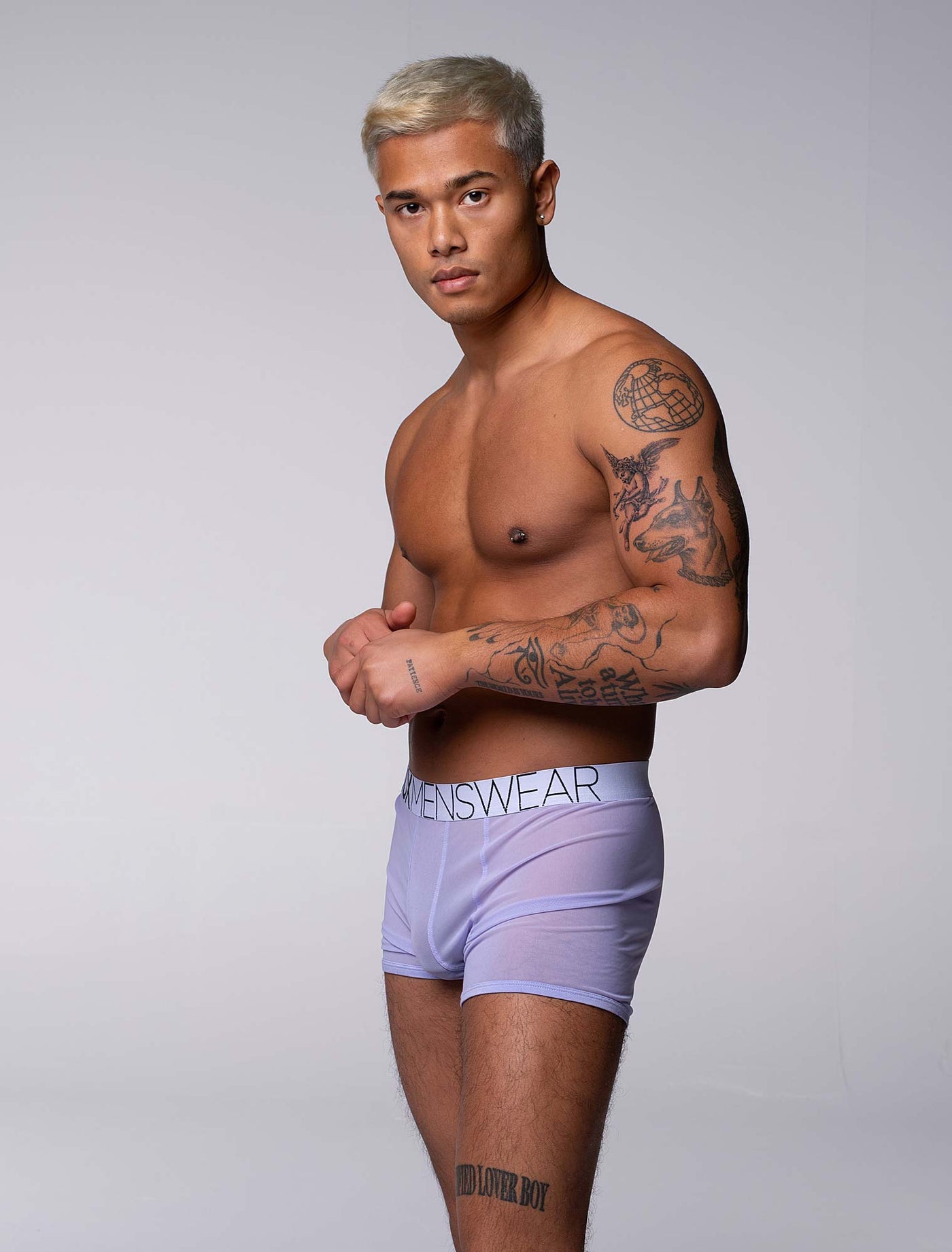 All Over Mesh Boxers - Soft Lavender