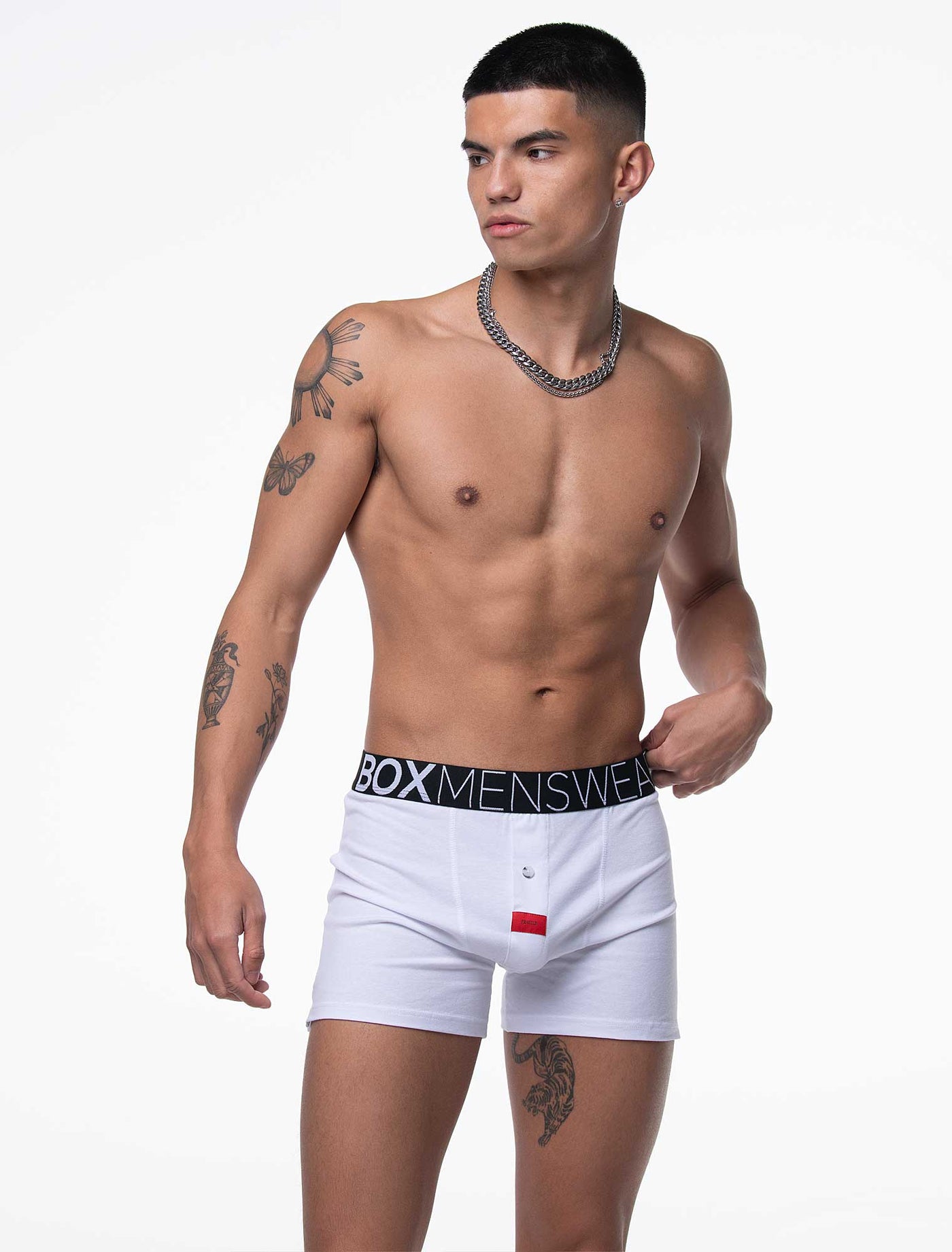 Button-up Boxers - Venus White – Box Menswear