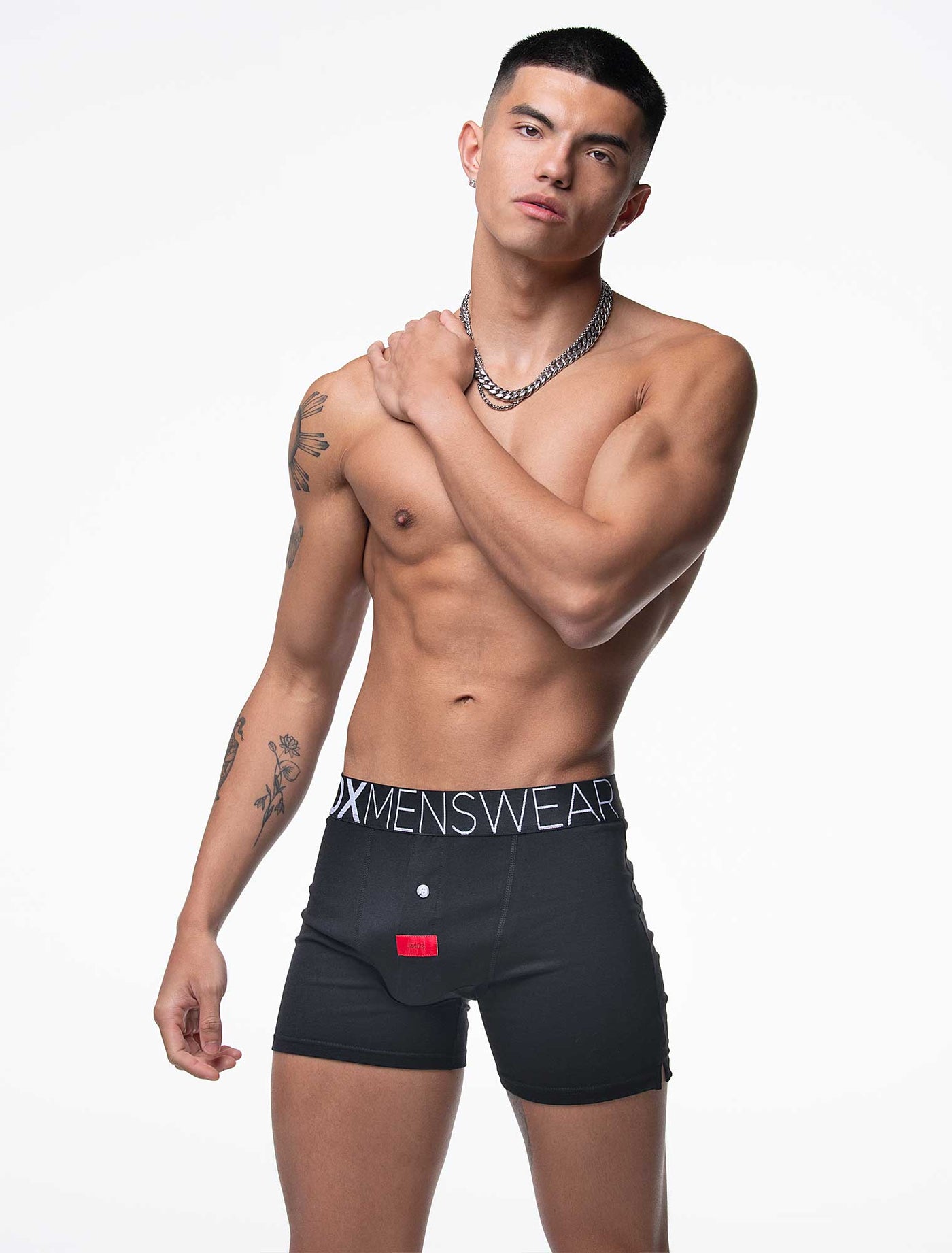 Button-up Boxers - Black Gala