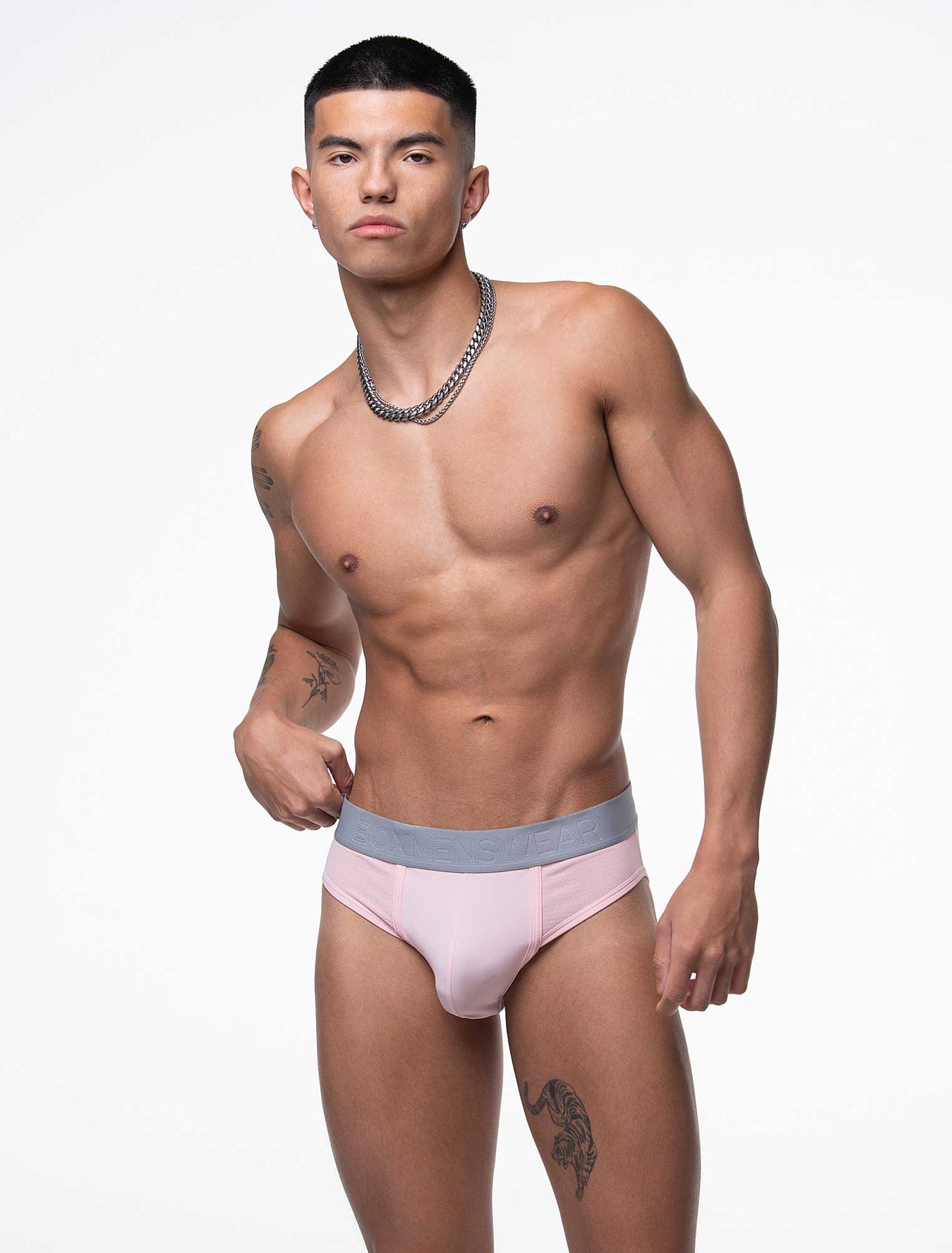 Mesh Panel Briefs - Peninsula Peach