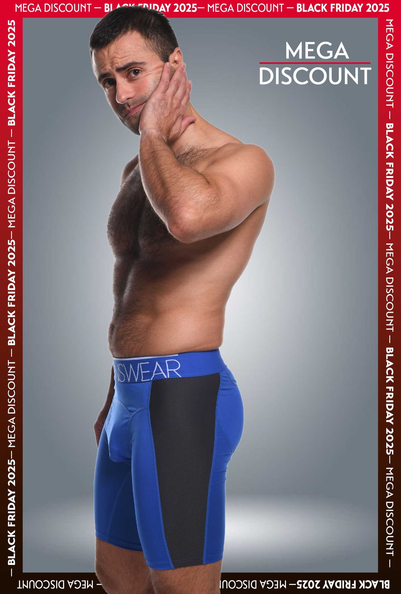 Defined Behind: Compression Shorts with Stretch - Blue Force