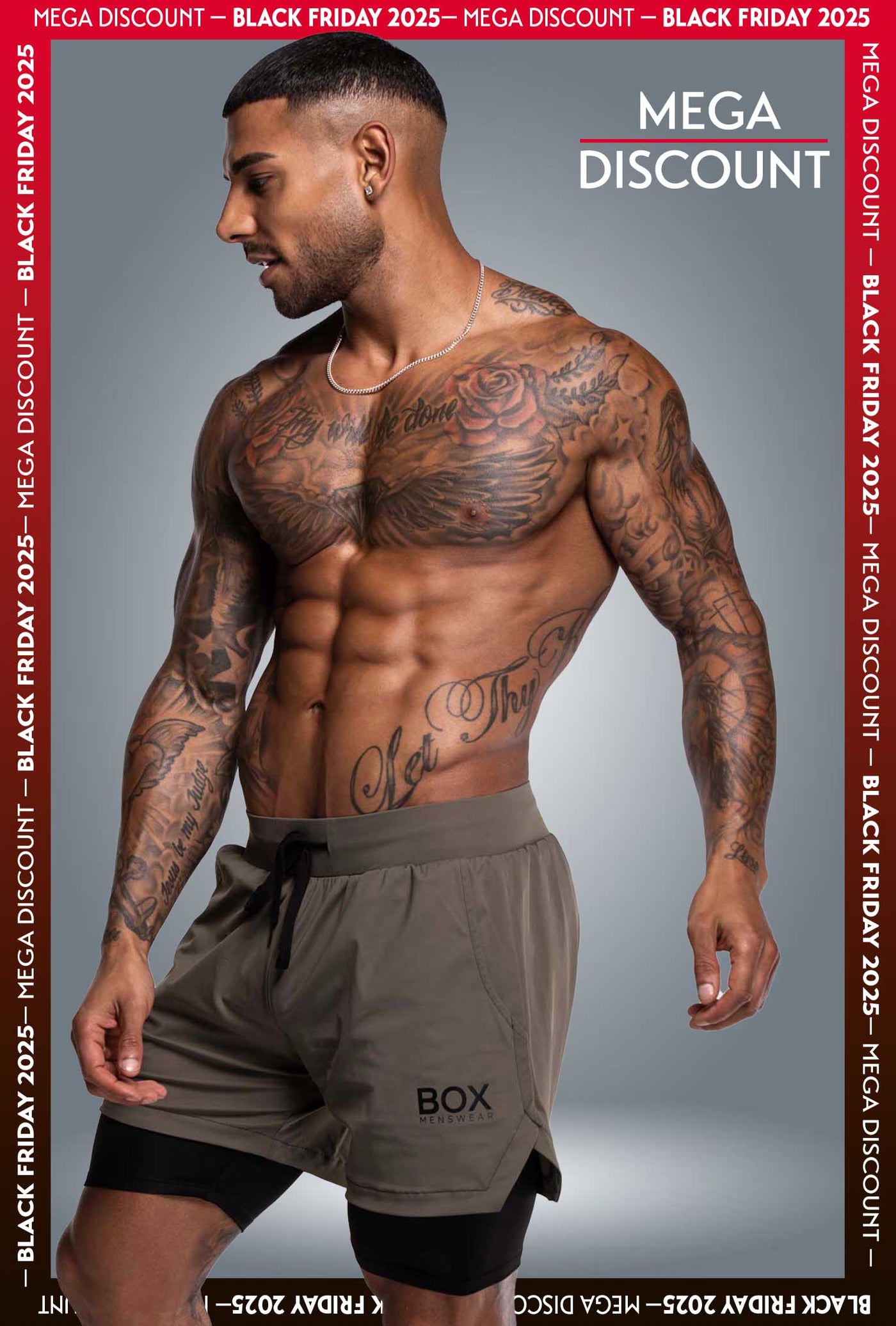 Mens Double Layer Sports Shorts - Green