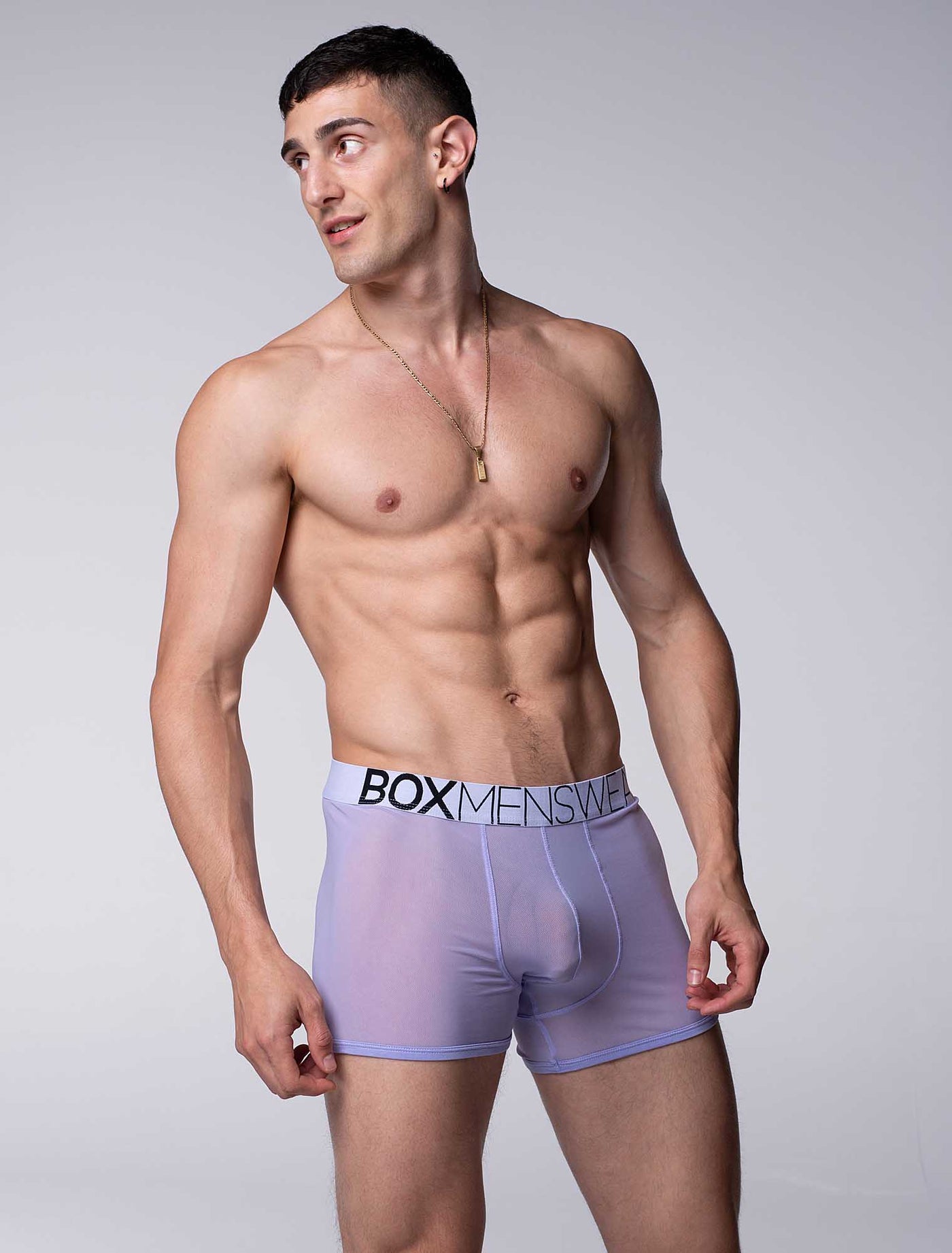 All Over Mesh Boxers - Soft Lavender