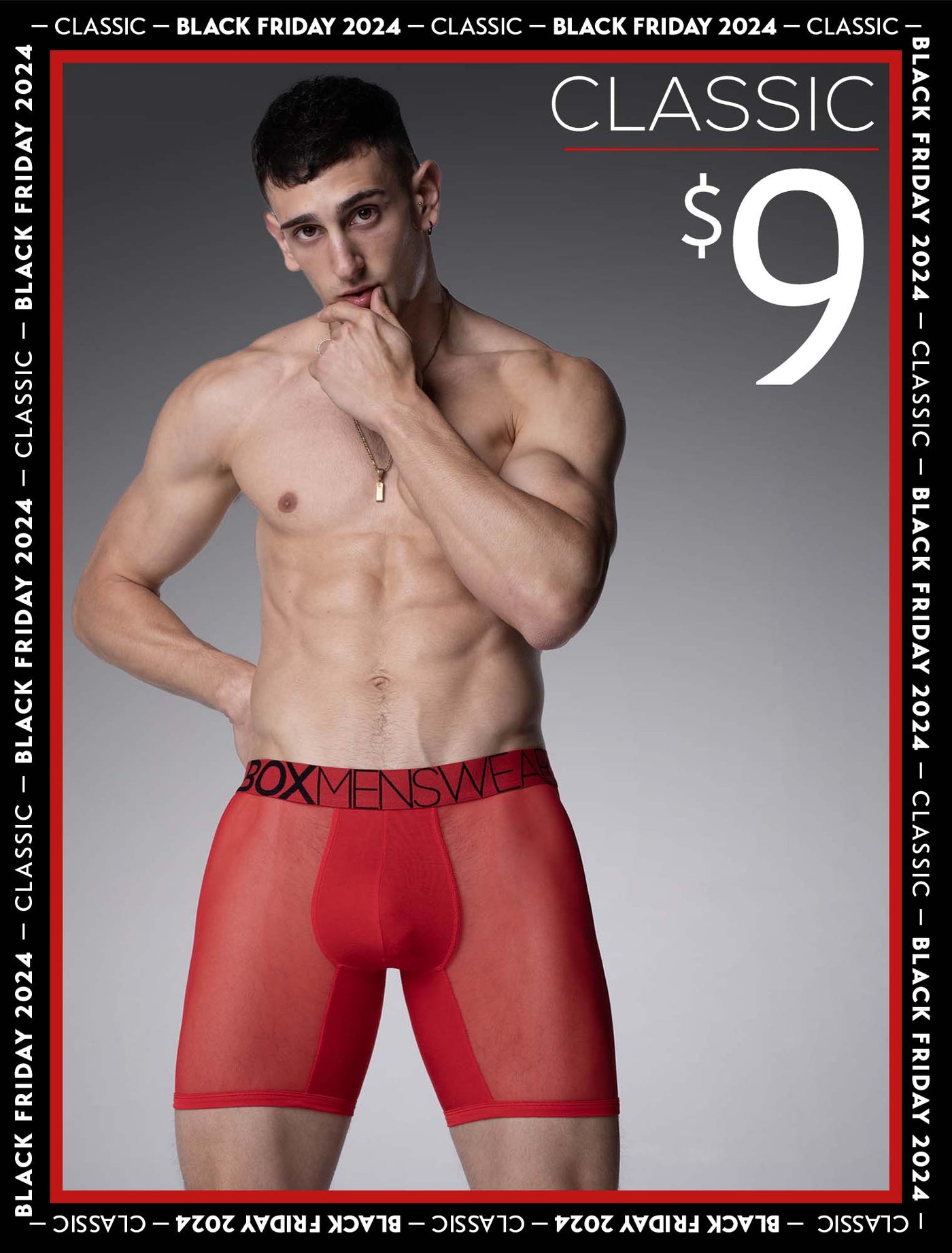 King Fit Mesh Panel - Transparent Crotch: Direct Red