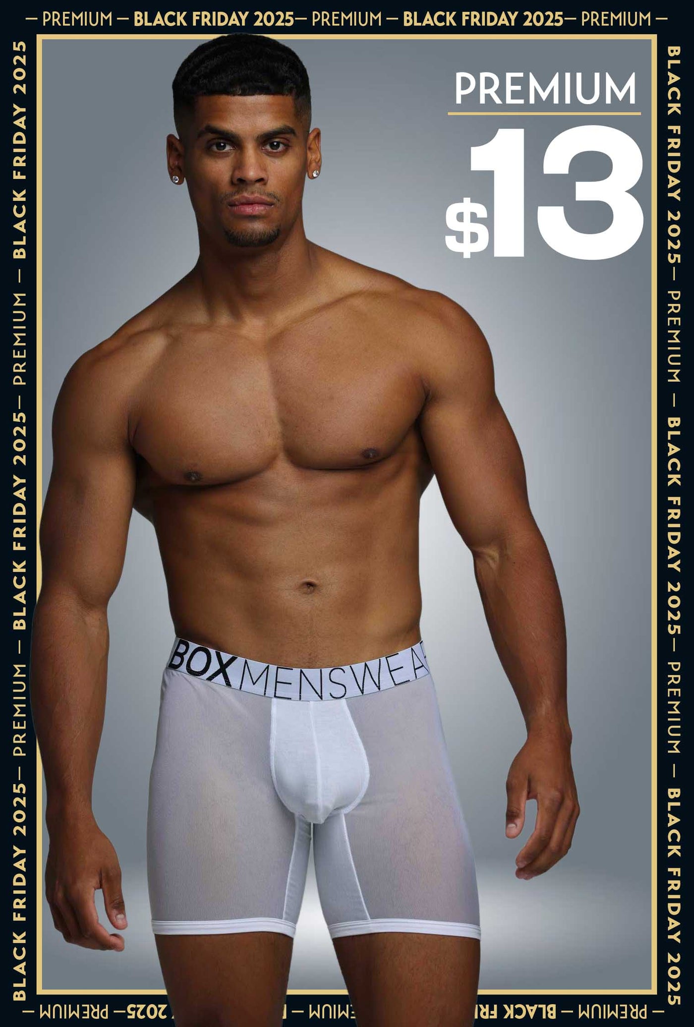 King Fit Mesh Panel - Transparent Crotch: White