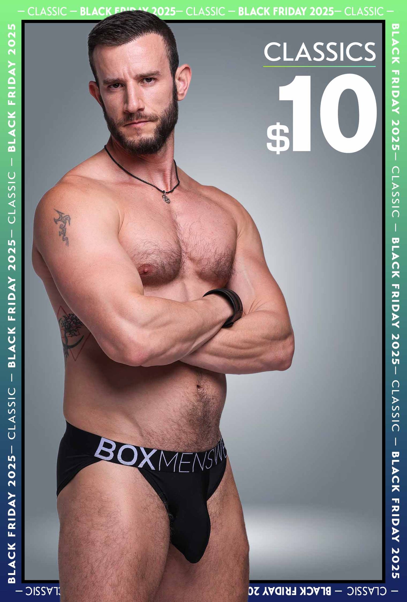 Mens Tanga Briefs: Defined Crotch - Black