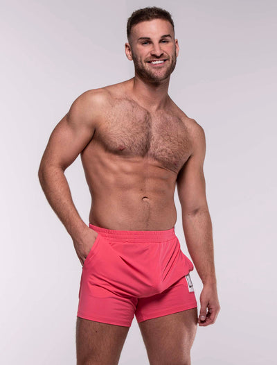 Mesh Football Shorts - Mascot Pink