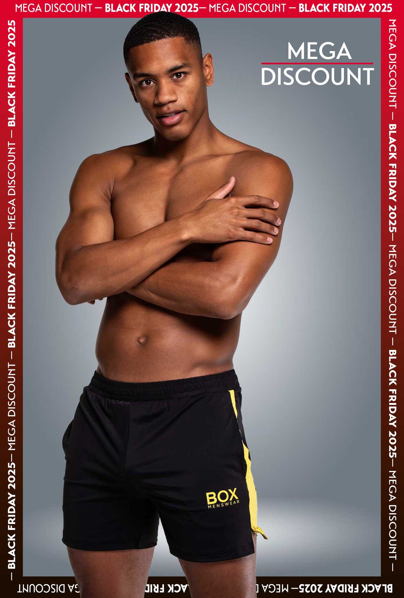 Mesh Panel Sports Shorts - Raven