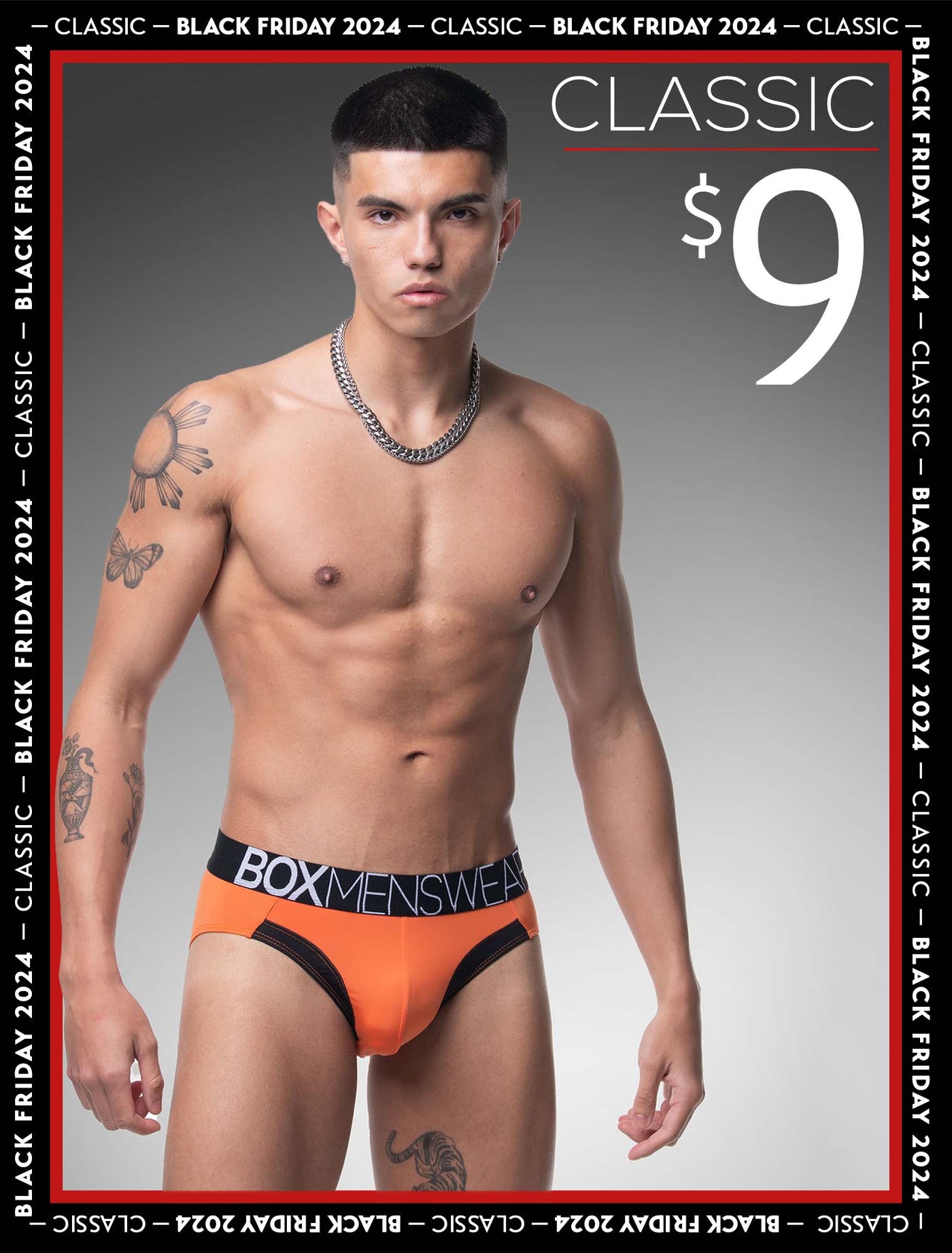 Prince Fit Briefs - Orange & Black