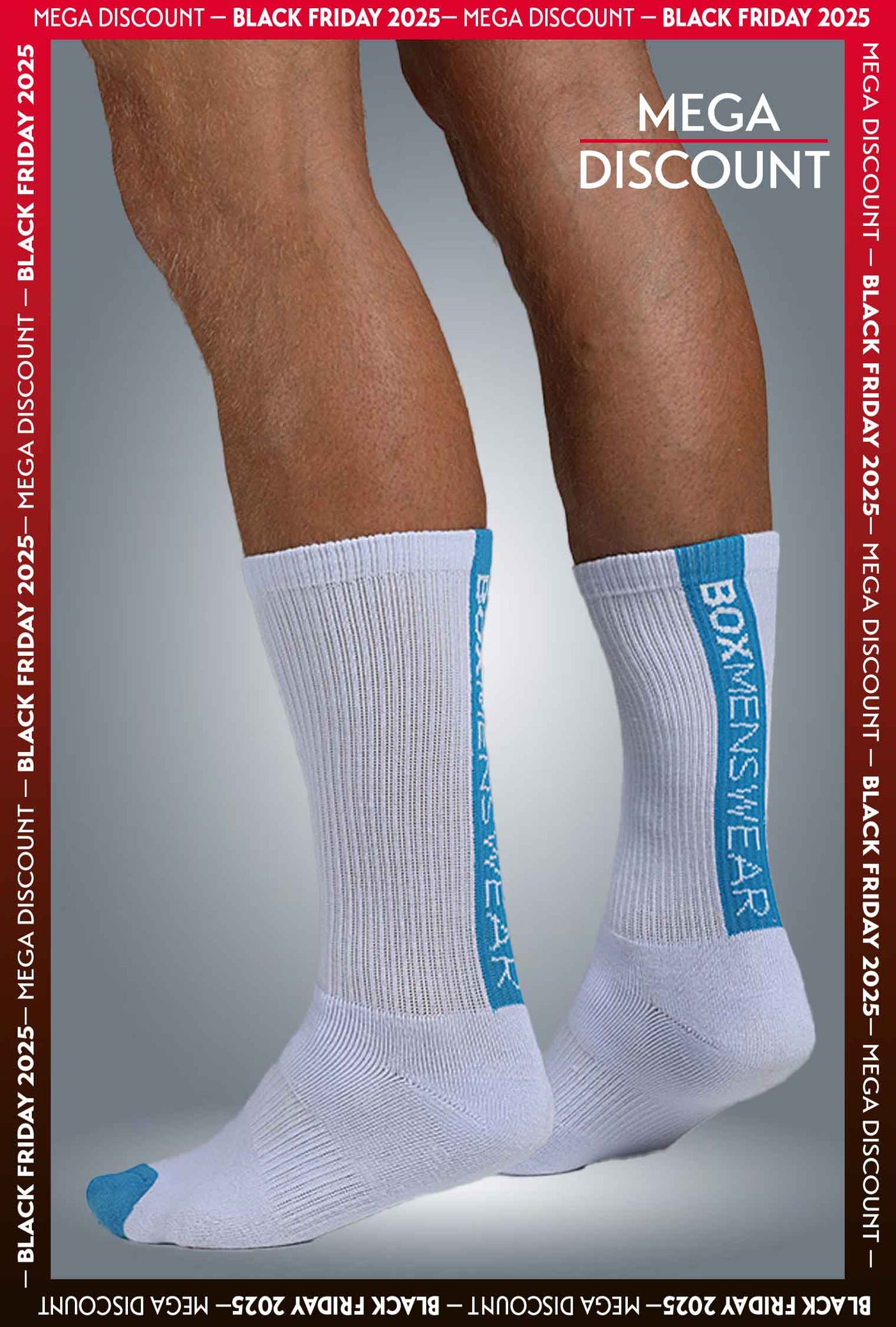 Reverse Blue Strip Lux Sports Sock