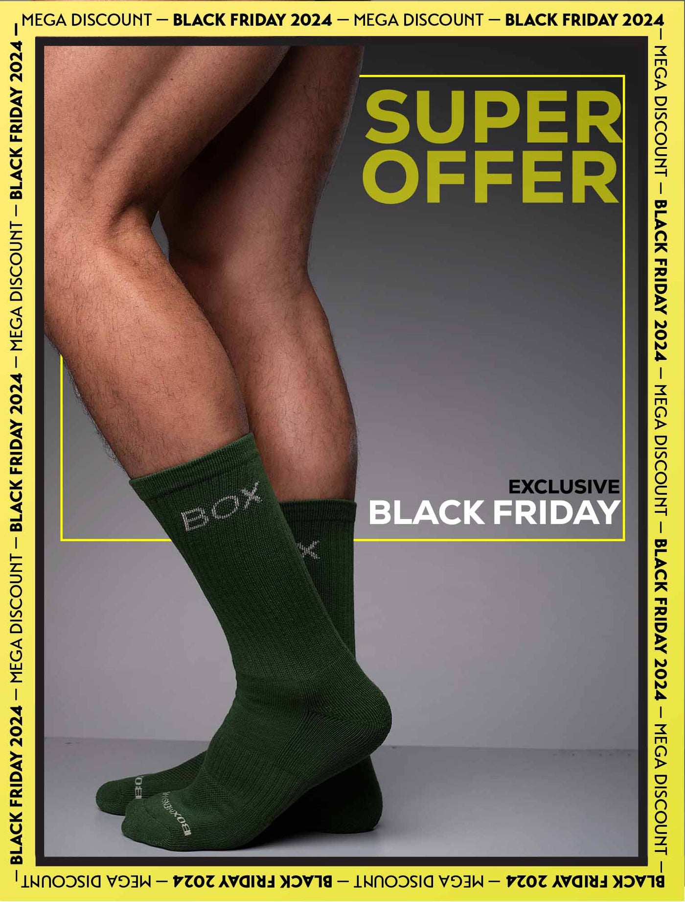 Essentials Rib Crew Socks - Forest Green