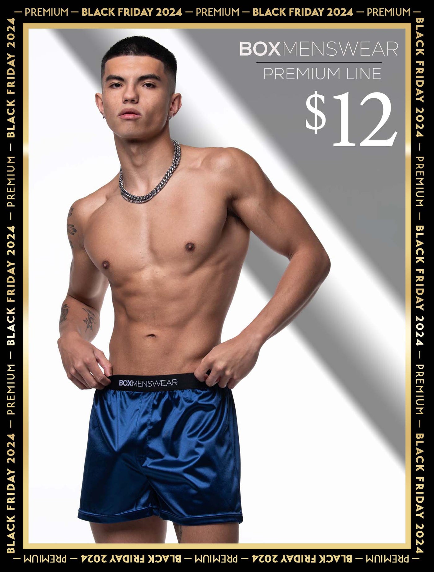 Silk Decline Boxer Shorts - Splendour Navy