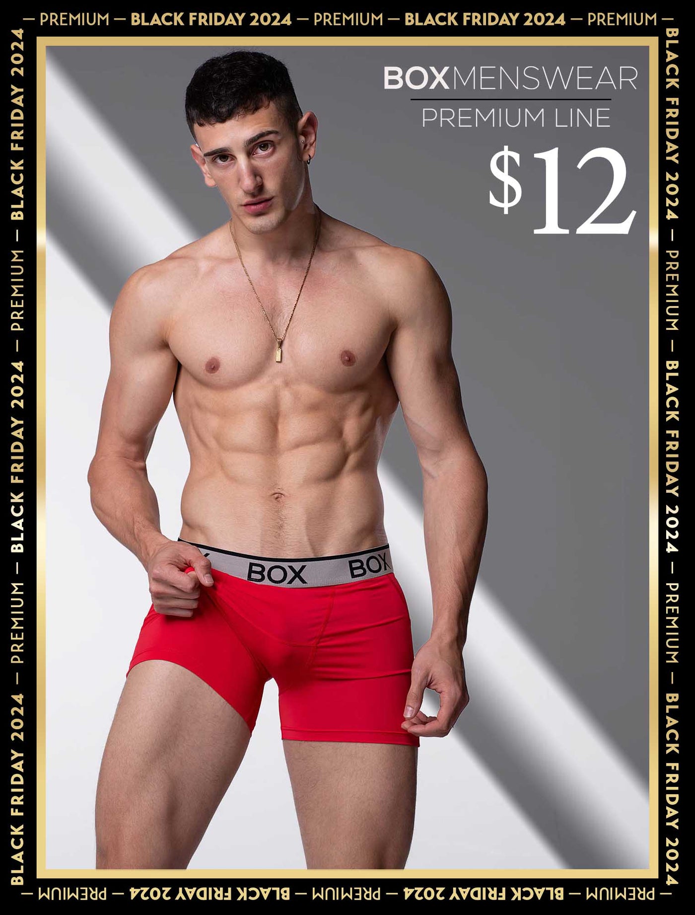 Mens Sports Boxers - Red Ignition