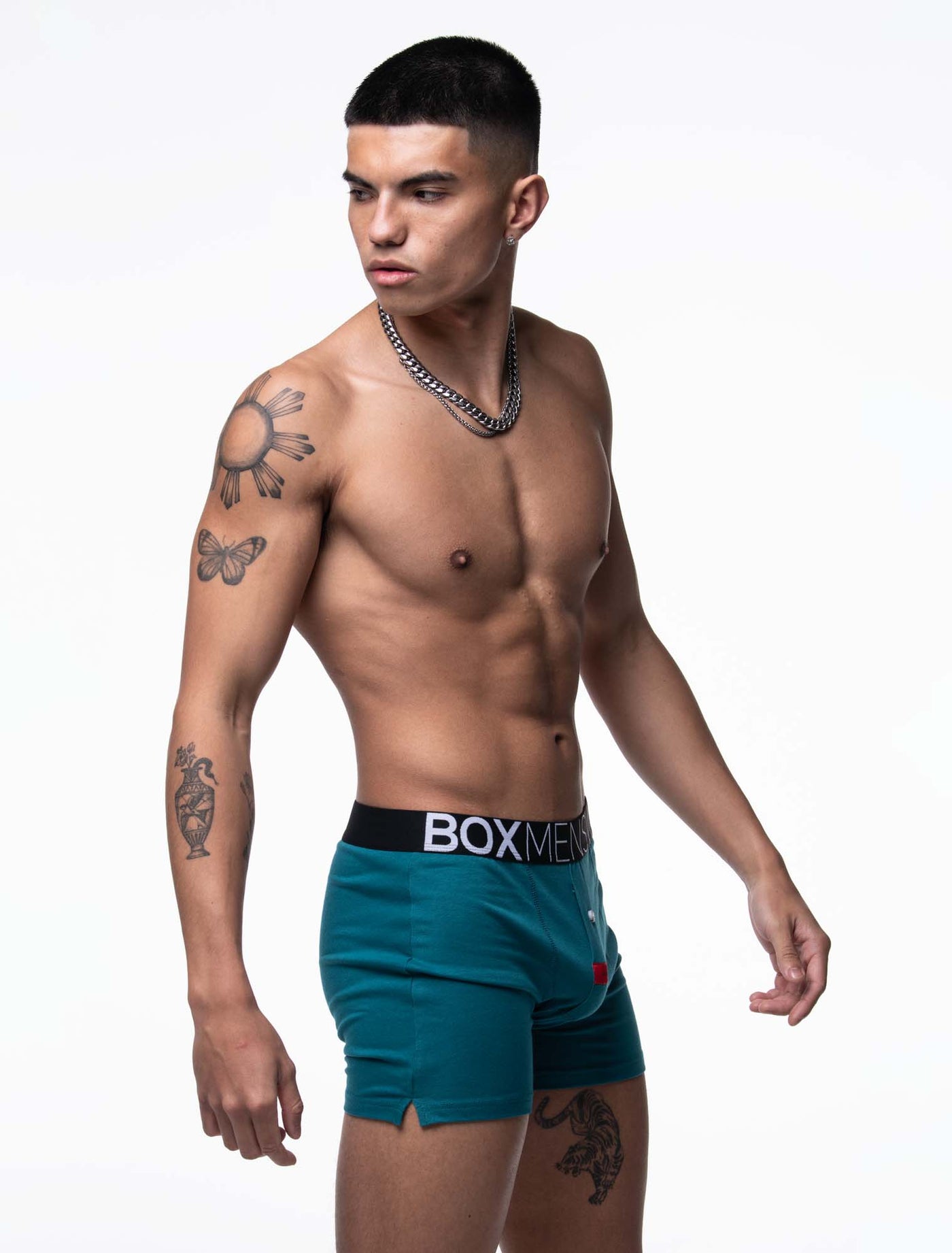 Button-up Boxers - Tease Me Teal