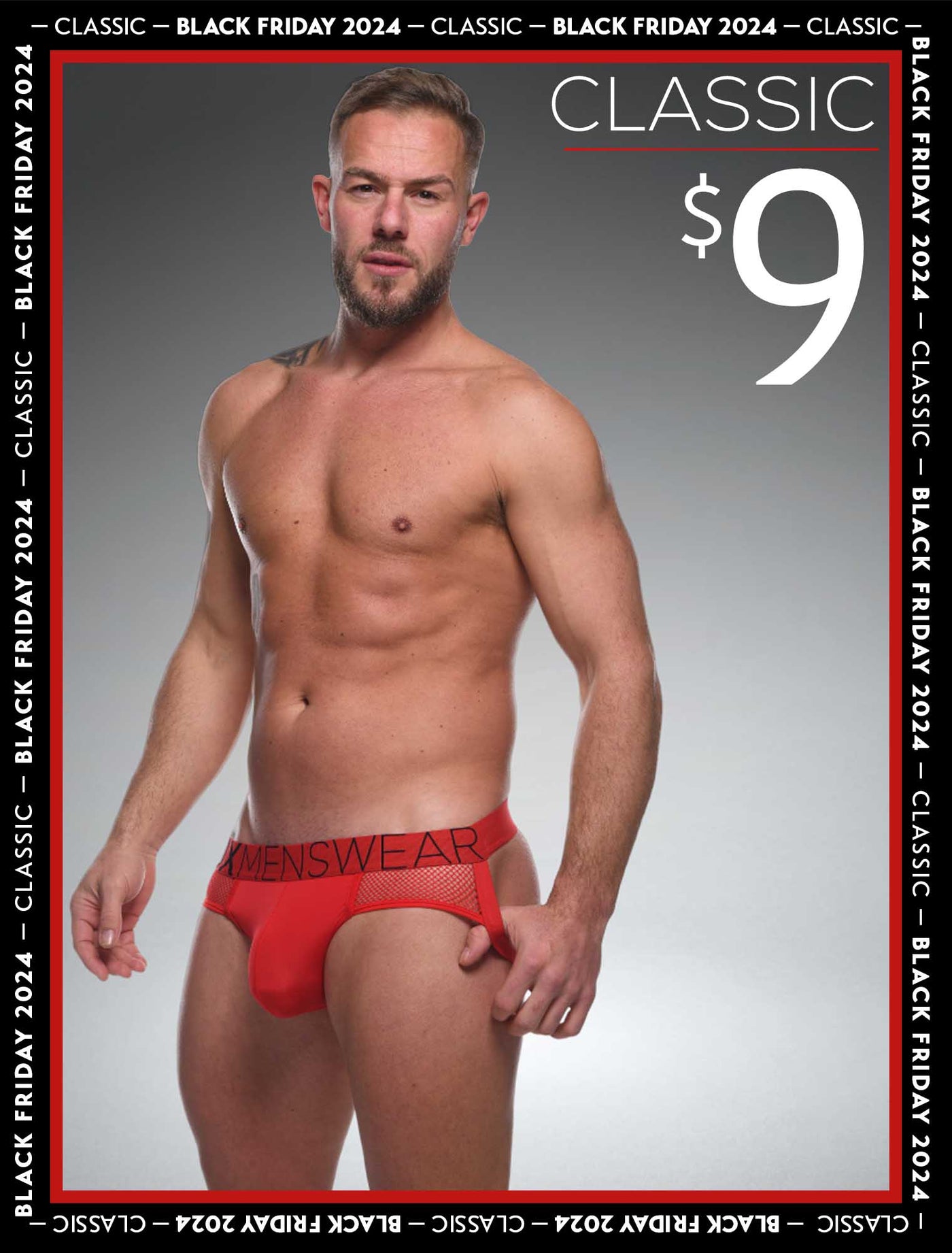 Totally Transparent Varsity Mesh Jockstrap - Direct Red