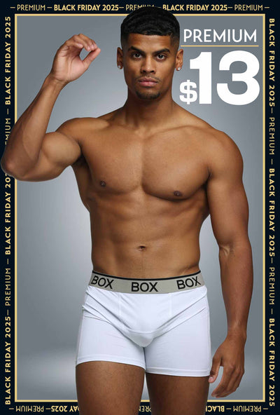 Mens Sports Boxers - Momentum White