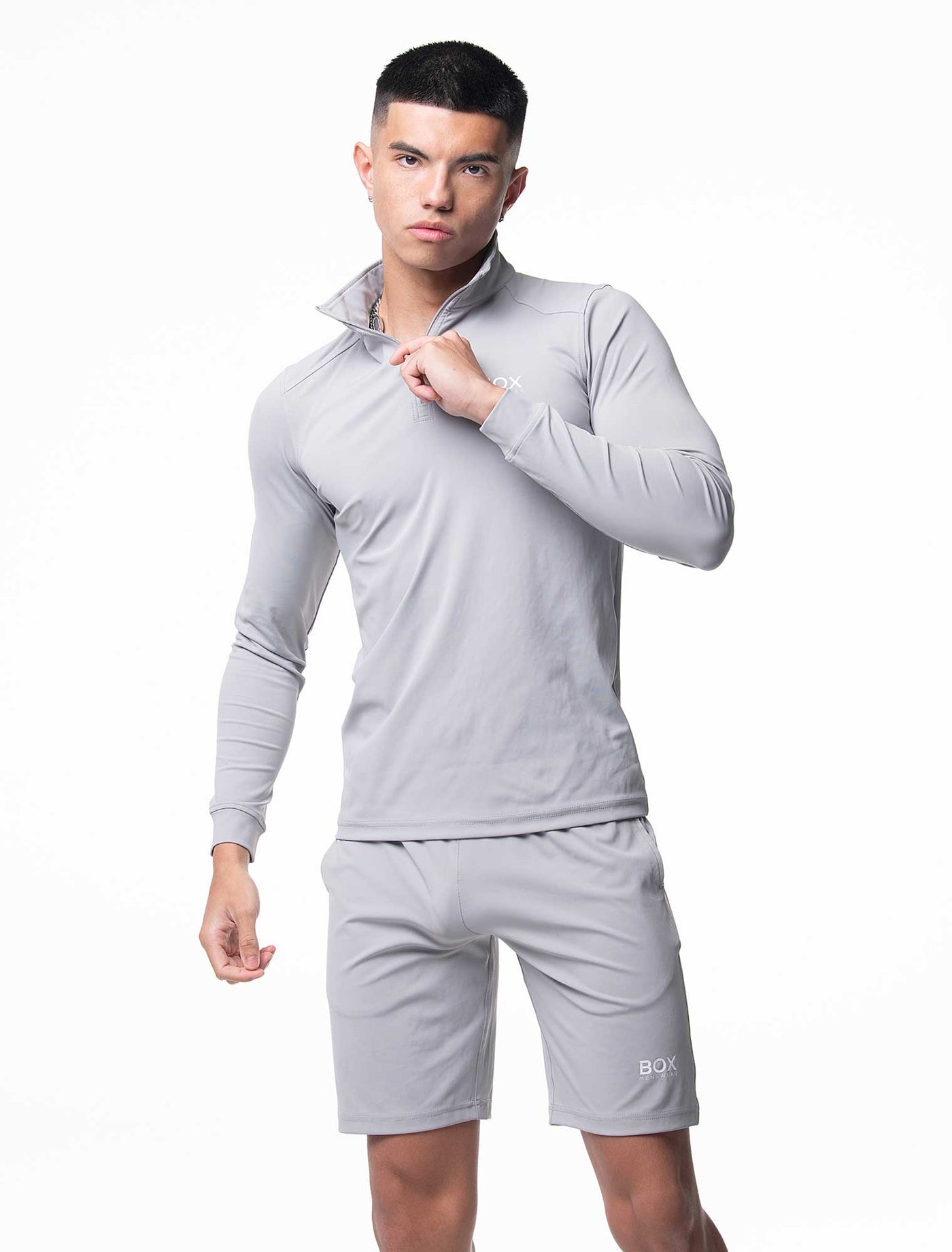 Active Panelled 1/4 Zip Jacket - Grey