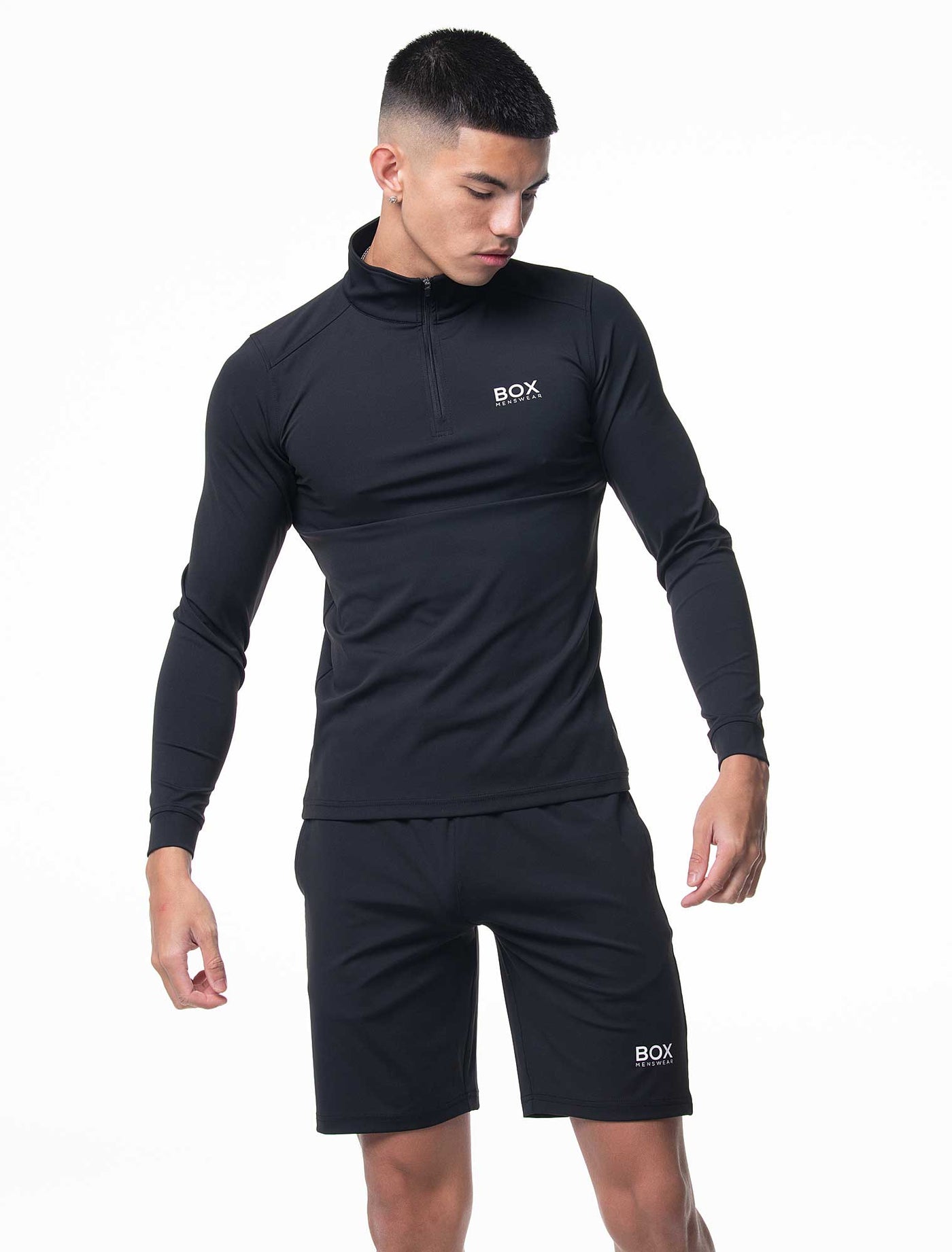 Active Panelled 1/4 Zip Jacket - Black