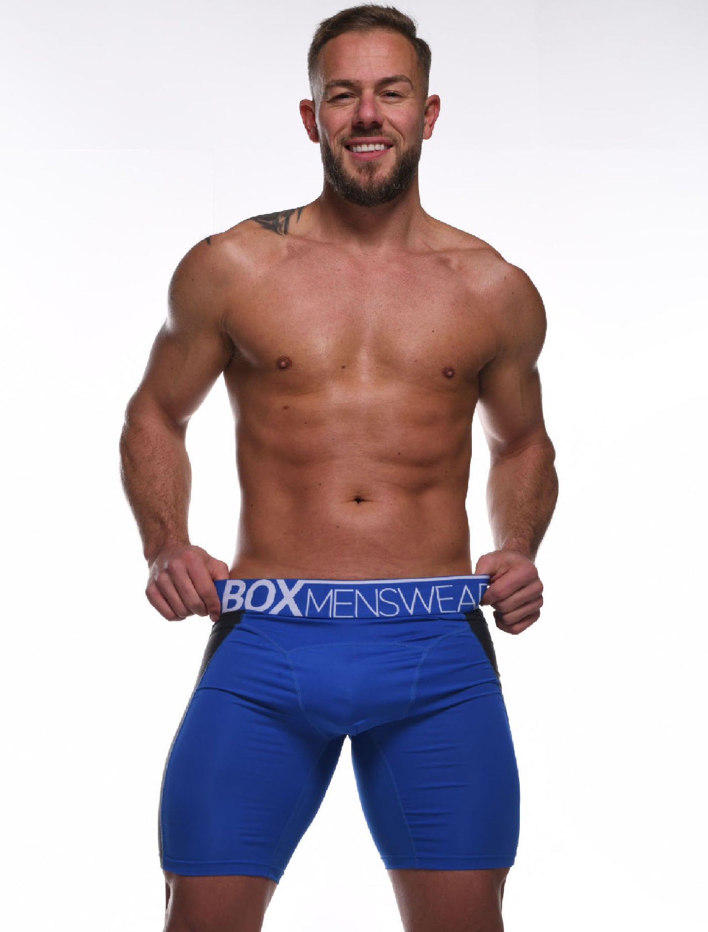 Defined Behind: Compression Shorts with Stretch - Blue Force
