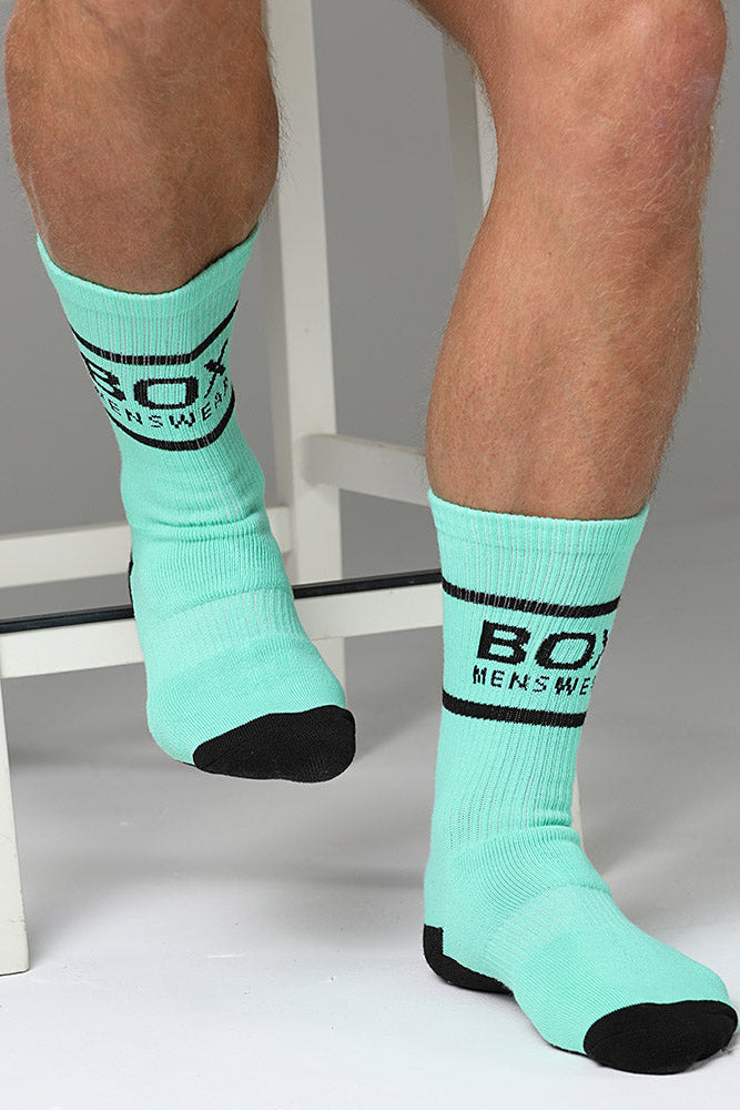Soft Green Lux Sports Socks - boxmenswear - {{variant_title}}