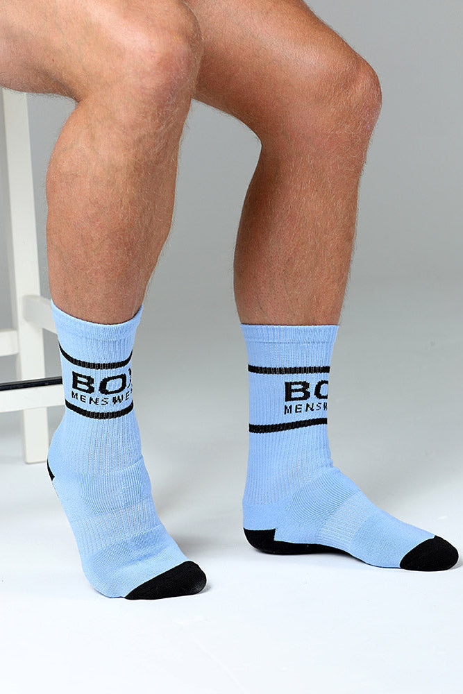 Soft Blue Lux Sports Socks - boxmenswear - {{variant_title}}